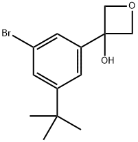 3-(3-bromo-5-(tert-butyl)phenyl)oxetan-3-ol 结构式