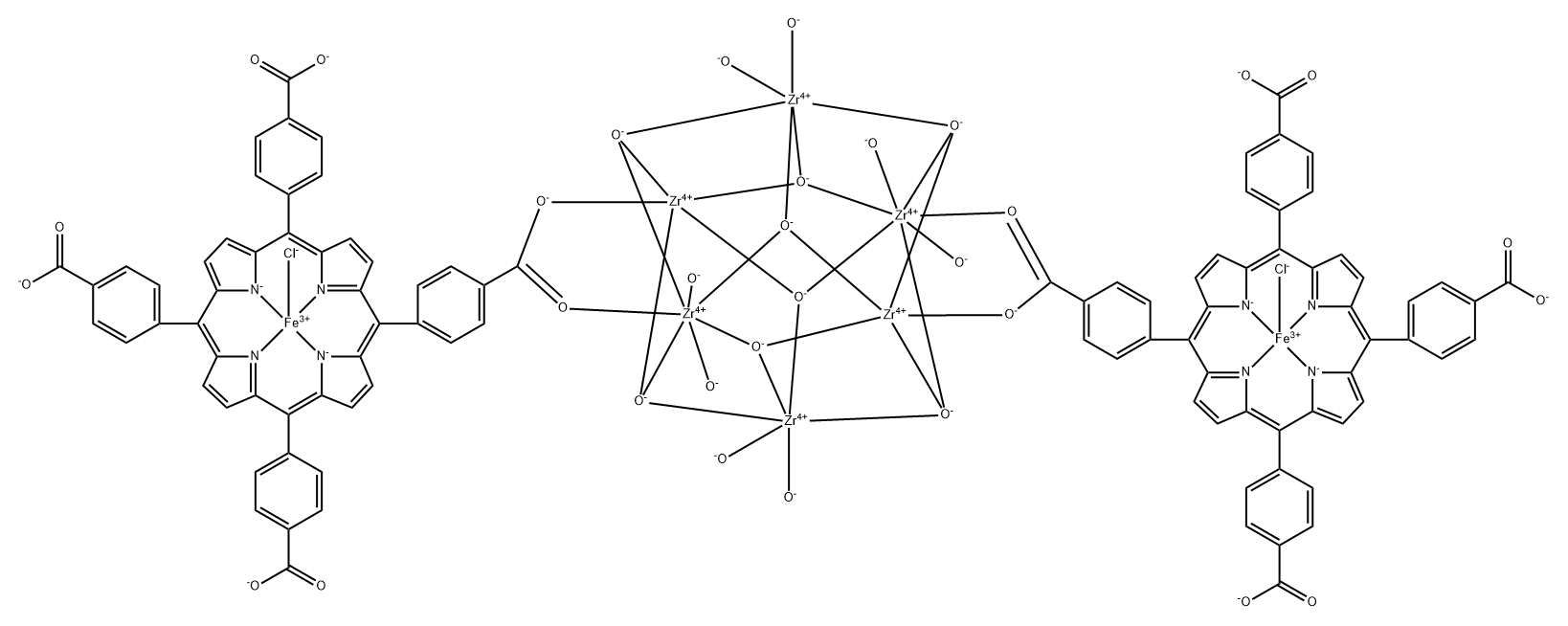 PCN-222(FE)金属有机骨架 结构式