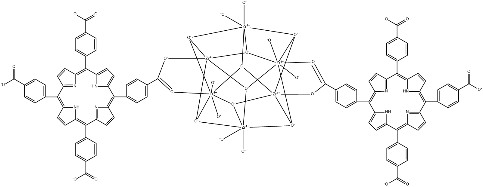 PCN-222(H)金属有机骨架 结构式