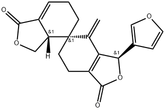 4,5'(1H,3.H)-Spirobi[isobenzofuran]-1,1'(4'H)-dione, 3-(3-furanyl)-3',3'a,5',6,6',7-hexahydro-4-methylene-, (3S,3'aS,4'R)- 结构式