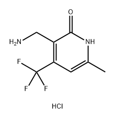 3-(氨基甲基)-6-甲基-4-(三氟甲基)-1,2-二氢吡啶-2-酮(盐酸盐) 结构式