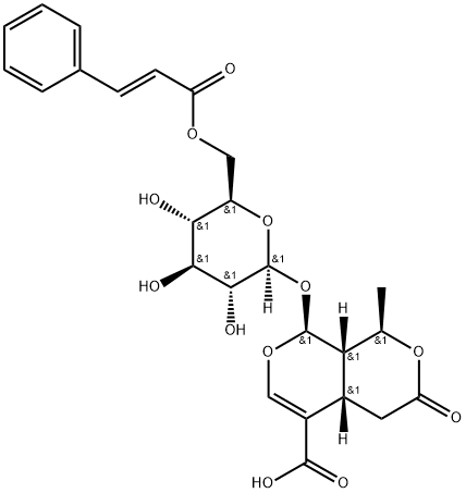 6'-O-反式-肉桂酰 8-表金吉苷酸 结构式