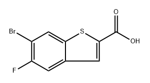 6-Bromo-5-fluorobenzo[b]thiophene-2-carboxylic acid 结构式