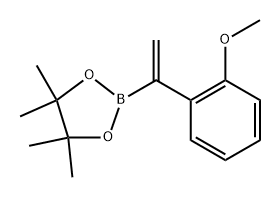 2-(1-(2-甲氧基苯基)乙烯基)-4,4,5,5-四甲基-1,3,2-二氧硼烷 结构式