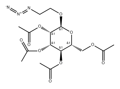 2-叠氮基乙基2,3,4,6-四-O-乙酰基-Α-D-甘露吡喃糖苷 结构式