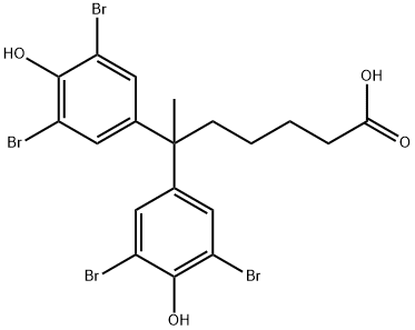 6,6-双(3,5-二溴-4-羟基苯基)庚酸 结构式