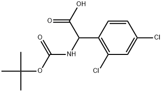 Benzeneacetic acid, 2,4-dichloro-α-[[(1,1-dimethylethoxy)carbonyl]amino]- 结构式