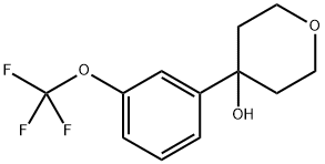 4-(3-(trifluoromethoxy)phenyl)tetrahydro-2H-pyran-4-ol 结构式