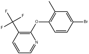 2-(4-Bromo-2-methylphenoxy)-3-(trifluoromethyl)pyridine 结构式