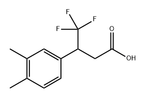 3-(3,4-二甲基苯基)-4,4,4-三氟丁酸 结构式