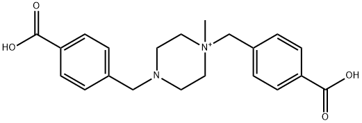1,4-双(4-羧基苄基)-1-甲基哌嗪-1-鎓(伊马替尼杂质) 结构式