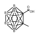1,2-Dicarbadodecaborane(12)-1-carboxylic acid, 2-methyl- 结构式