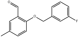 2-((3-fluorobenzyl)oxy)-5-methylbenzaldehyde 结构式