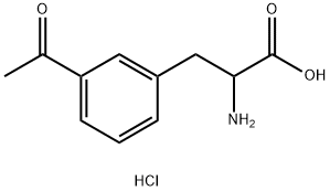 3-乙酰基-苯丙氨酸盐酸盐 结构式