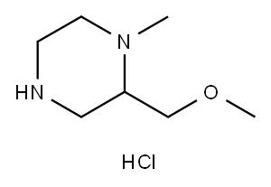 2-(甲氧基甲基)-1-甲基哌嗪二盐酸盐 结构式