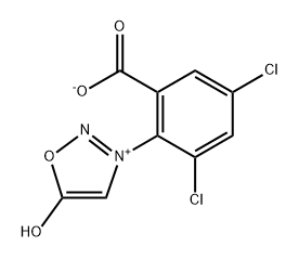 1,2,3-Oxadiazolium, 3-(2-carboxy-4,6-dichlorophenyl)-5-hydroxy-, inner salt 结构式