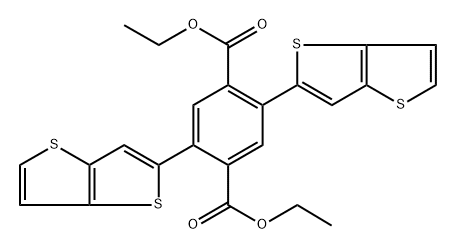 2,5-DITHIENO[3,2-B]THIEN-2-YL-1,4-BENZENEDICARBOXYLICACID-1,4-DIETHYLESTER 结构式
