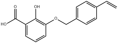 3-[(4-乙烯基苯基)甲氧基]-2-羟基苯甲酸 结构式