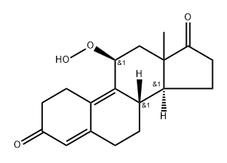 （11-Hydroxperoxy-4, 9-dien-3,17-dione） 结构式