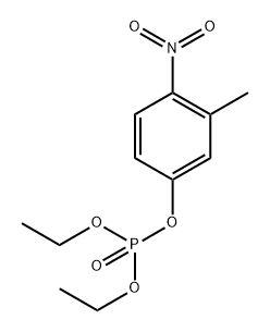 Phosphoric acid, diethyl 3-methyl-4-nitrophenyl ester 结构式