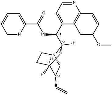 N - [ ( 8Α , 9S)-6′-甲氧基金鸡纳碱- 9 -基] - 2 -吡啶甲酰胺 结构式