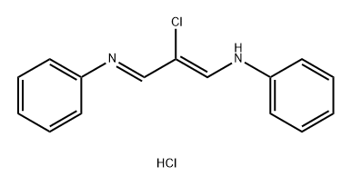 苯胺,N-[(2Z)-2-氯-3-(苯氨基)-2-丙烯-1-亚基]-,盐酸盐(1:1),[N(E)]- 结构式