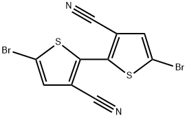 5,5'-二溴-[2,2'-二噻吩]-3,3'-二腈 结构式