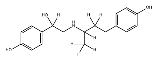 Ractopamine-d7 (Mixture of Diastereomers) 结构式