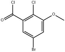 5-Bromo-2-chloro-3-methoxybenzoyl chloride 结构式