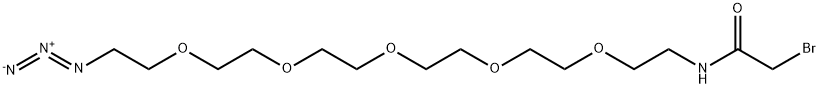 Bromoacetamido-PEG5 -Azide 结构式