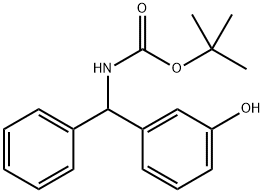 ((3-羟基苯基)(苯基)甲基)氨基甲酸叔丁酯 结构式