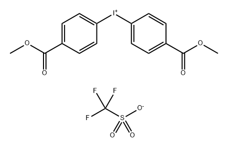 二(4-甲氧羰基苯基)三氟甲磺酸碘98.00% 结构式