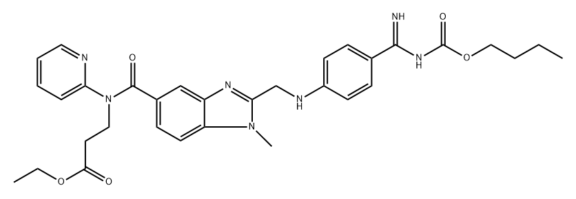 邻丁基达比加群乙酯(达比加群杂质) 结构式