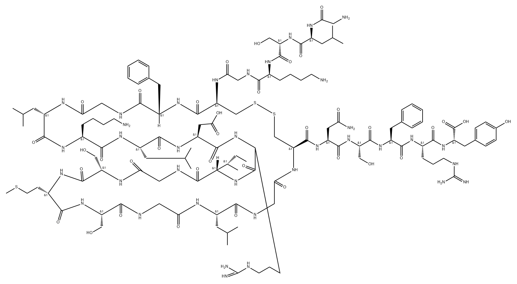 Vasonatrin Peptide (VNP)
 结构式
