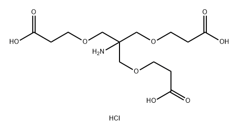 3,3'-((2-氨基-2-((2-羧基乙氧基)甲基)丙烷-1,3-二基)双(氧基))二丙酸盐酸盐 结构式