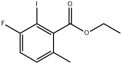 3-氟-2-碘-6-甲基苯甲酸乙酯 结构式