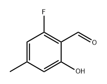 2-氟-6-羟基-4-甲基苯甲醛 结构式