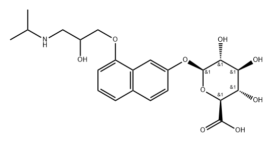 (+/-)-7-羟基普萘洛尔葡糖苷酸 结构式