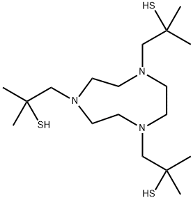 N,N',N''-tris(2-methyl-(2-propanethiol))-1,4,7-triazacyclononane 结构式