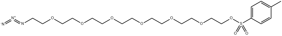 叠氮-七聚乙二醇-对甲基苯磺酰酯 结构式