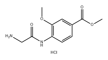 Benzoic acid, 4-[(2-aminoacetyl)amino]-3-methoxy-, methyl ester, hydrochloride (1:1) 结构式