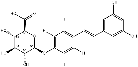 Resveratrol-d4 4'-Glucuronide 结构式