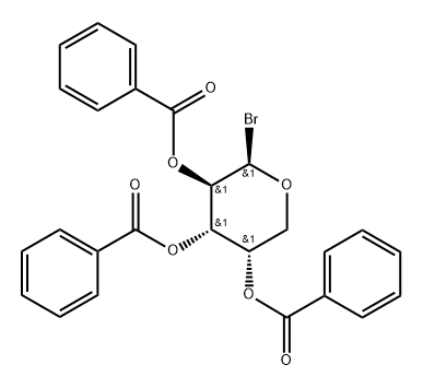 1-Bromo-1-deoxy-β-L-arabinopyranose 2,3,4-tribenzoate 结构式