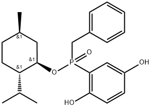 (RP)-2,5-二羟基苯基 - ( - ) - 薄荷基苄基亚膦酸酯 结构式