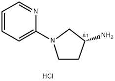 3-Pyrrolidinamine, 1-(2-pyridinyl)-, hydrochloride (1:1), (3R)- 结构式