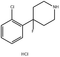 4-(2-chlorophenyl)-4-fluoropiperidine hydrochloride 结构式