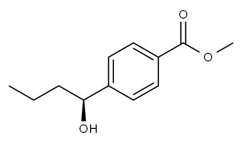 (S) -4-(1-羟基丁基)苯甲酸甲酯 结构式
