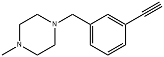 1-(3-乙炔基苄基)-4-甲基哌嗪 结构式