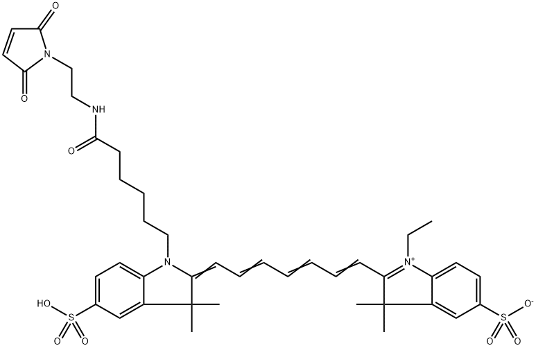 磺化CY7-马来酰亚胺,水溶CY7-MAL 结构式