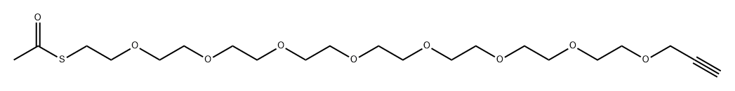 乙酰硫酯-八聚乙二醇-炔 结构式